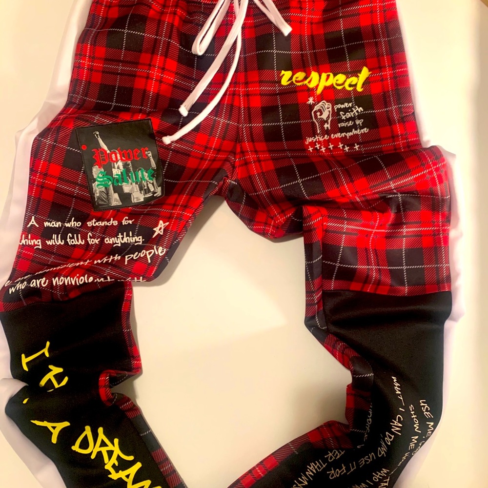 Red joggers